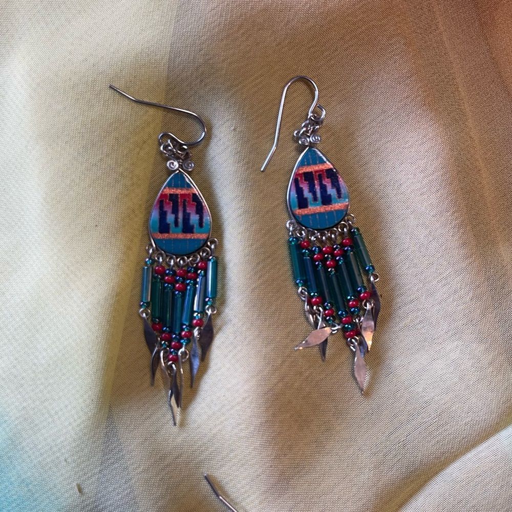 Vintage style Mexican inspired earrings
